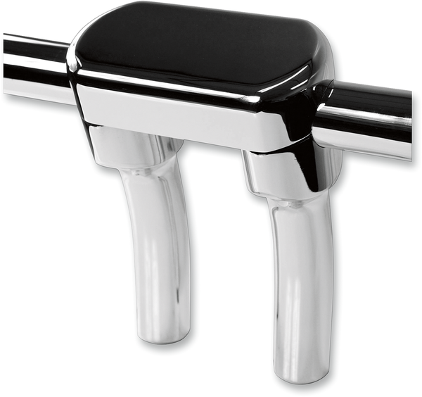 Hefty Handlebar Riser & Top Clamp Kit Silver, 1, nordicamoto.ro