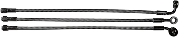Alternate Length Designer Series Braided Non-abs Front Upper Brake Line Kit Black, Black Pearl, 1, nordicamoto.ro