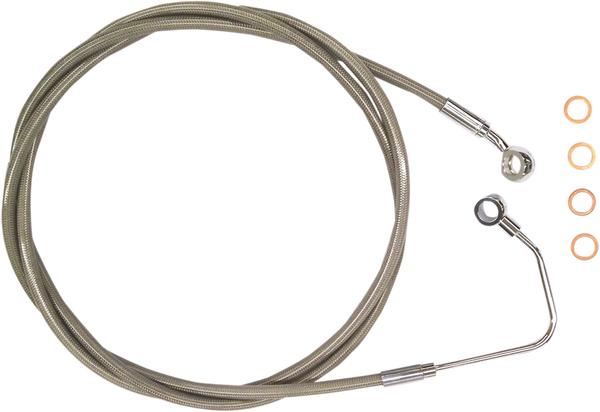 Xr Stainless Upper Brake Line Silver, Polished Oversize [+102 mm (4'')], 2, nordicamoto.ro