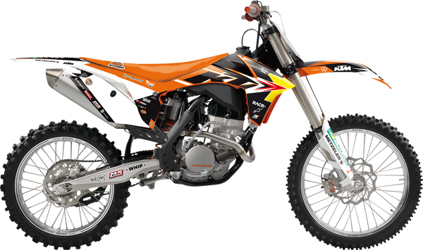 Trophy Graphic Kit With Seat Cover Yellow, Orange, Black, 2, nordicamoto.ro