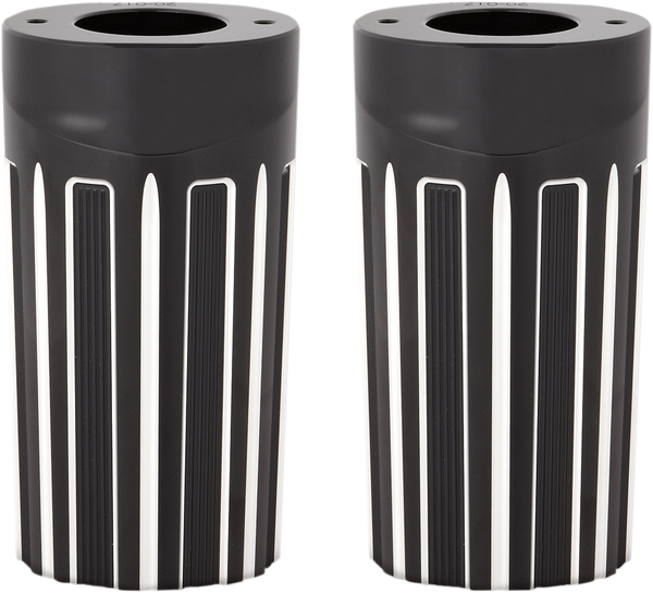 Aluminum Fork Boot Covers Black, Silver, 1, nordicamoto.ro