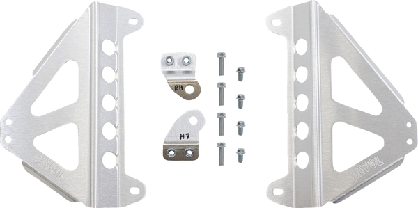 Radiator Race Braces Brushed Aluminum, 3, nordicamoto.ro