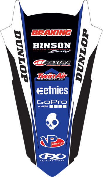 Rear Fender Kit Black, Blue, 2, nordicamoto.ro