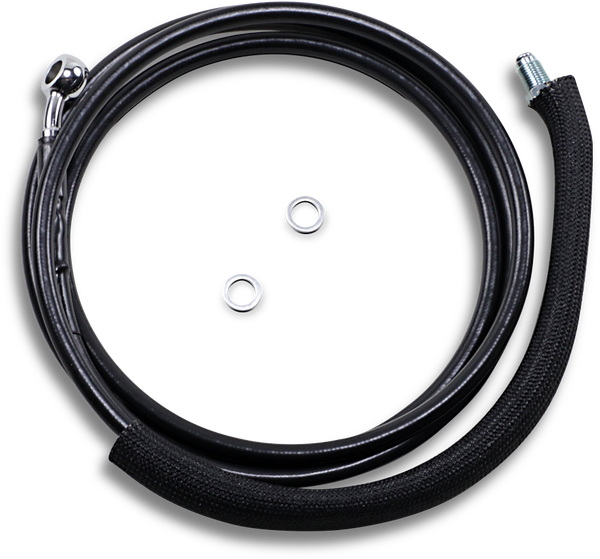 Stainless Steel Hydraulic Clutch Line Vinyl-coat Black +102 mm (4''), 1, nordicamoto.ro