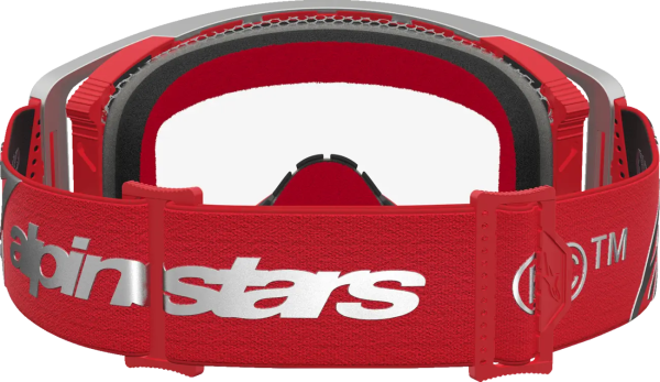 Ochelari Alpinestars Supertech Dura Air Fluid Rosu/Argintiu/Lentila Clara, 6, nordicamoto.ro