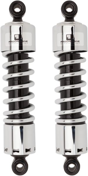 412 Series Shocks Black, Chrome, 1, nordicamoto.ro