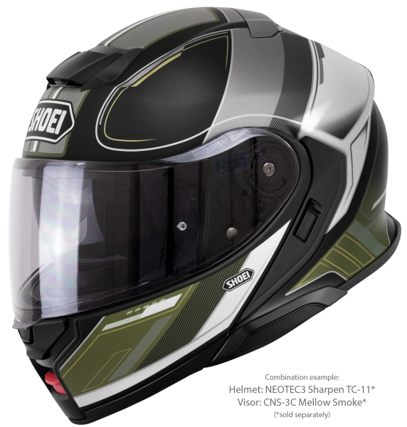 Casca Flip-up SHOEI NEOTEC3 SHARPEN TC-11 Negru/Alb/Verde Mat XXL-2