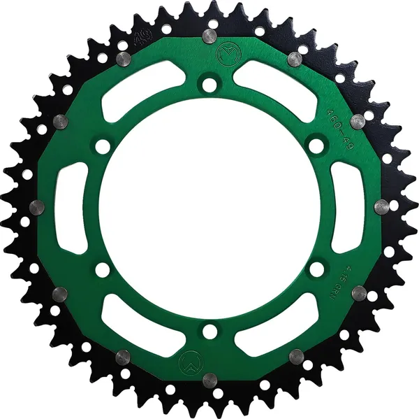 MOOSE RACING Dual Sprocket Green -0