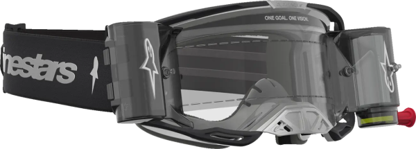 Ochelari Alpinestars Vision 8 Amber Roll-Off Argintiu/Negru/Lentila Clara, 3, nordicamoto.ro