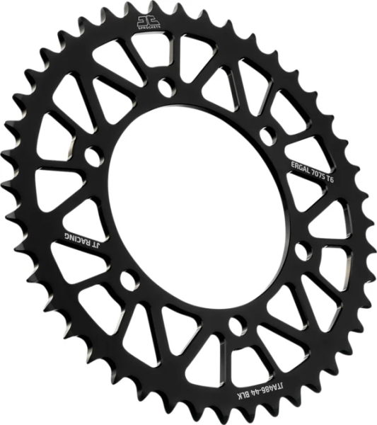 JT SPROCKETS Pinion spate din aluminiu Racelite, negru, 1, nordicamoto.ro