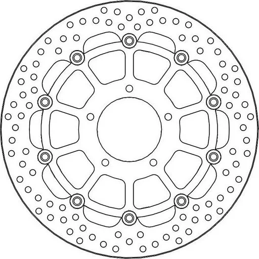 Seria Halo cu rotor flotant, negru, oțel inoxidabil, 1, nordicamoto.ro