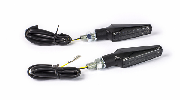 E-marked Led Light Guide Indicator Lights Black, 1, nordicamoto.ro