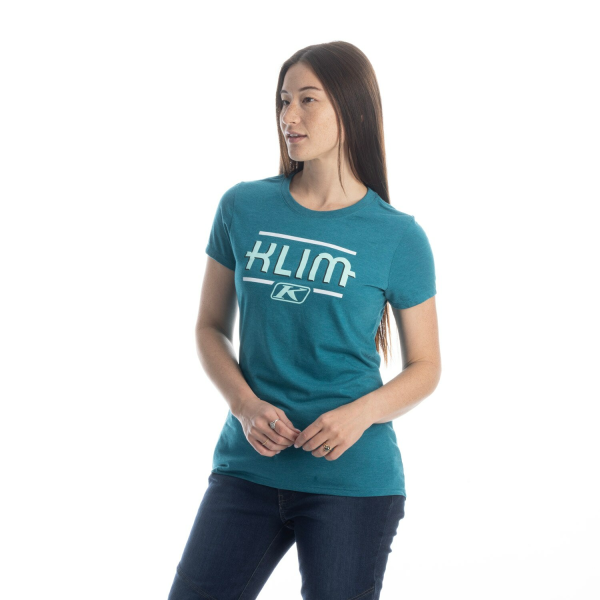 Tricou Dama Klim Kute Corp SS T Heathered Teal - Beach Glass-9
