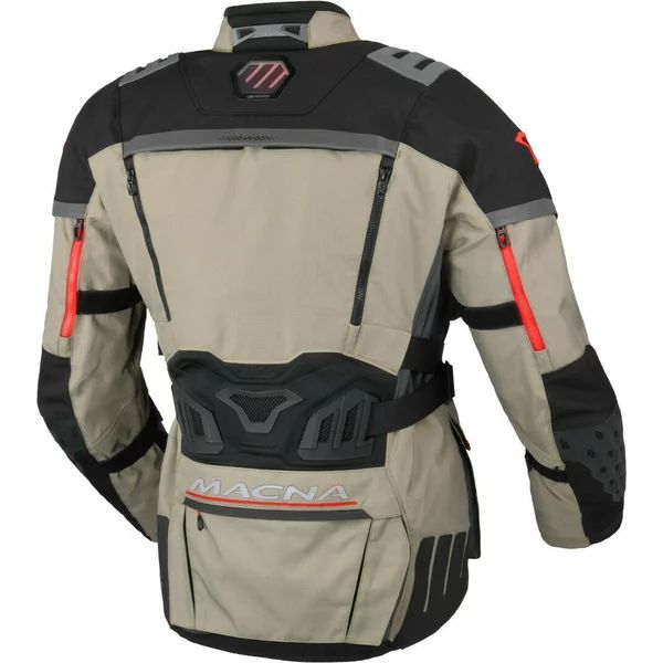 Geaca textil impermeabila touring/adventure MACNA CHIEFTANE M Bej/Negru, 8, nordicamoto.ro
