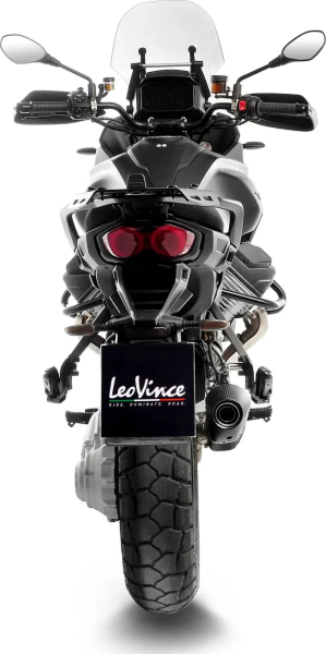 Tobă de eșapament LeoVince LV-14 Black Edition Slip-On pentru Moto Guzzi Stelvio, 3, nordicamoto.ro