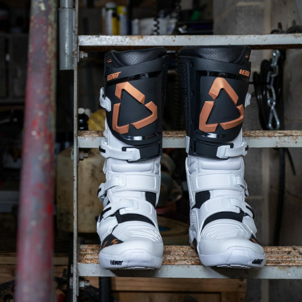 Cizme Leatt 4.5 White/Black/Gold-2
