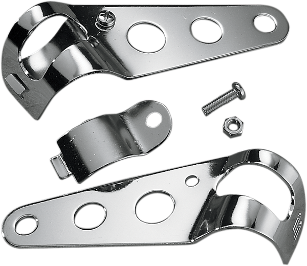 Side-mount Headlight Brackets Chrome, 1, nordicamoto.ro