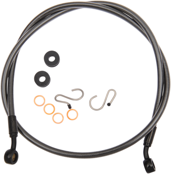 Braided Front Brake Line Black Pearl Standard, 1, nordicamoto.ro