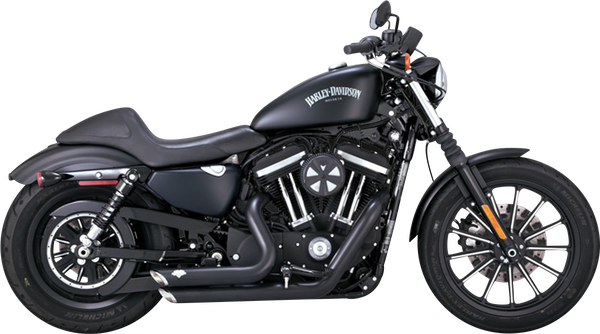 Shortshots Staggered Exhaust System Black, 4, nordicamoto.ro