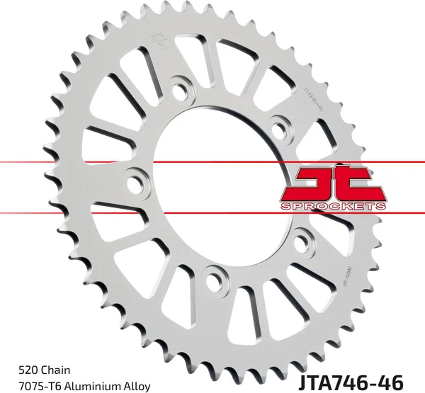 JT SPROCKETS Self-cleaning, Lightweight Rear Sprocket Silver, 1, nordicamoto.ro