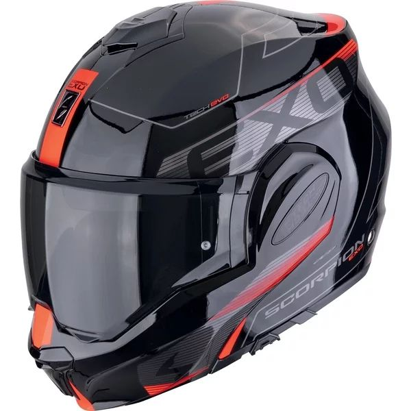 Casca modulara flip-back EXO-TECH EVO TRAVELLER M Negru/Rosu, 3, nordicamoto.ro