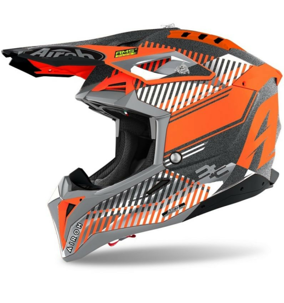 Casca Airoh Aviator 3 Wave Orange Chrome-0