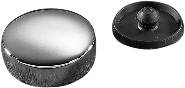 Chrome Stem Bolt Cover And Rubber Plug Chrome, 1, nordicamoto.ro