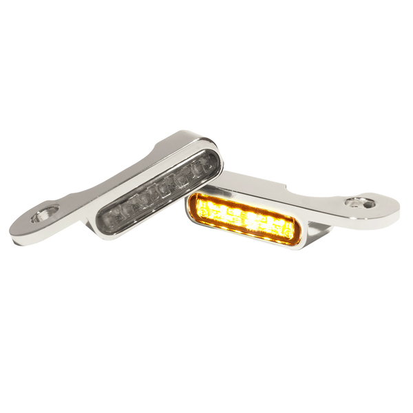 Led Handlebar Turn Signals Natural, Chrome, 1, nordicamoto.ro