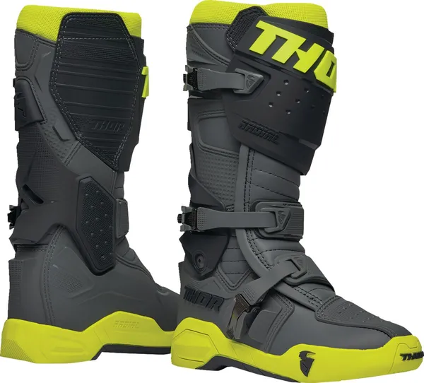 Cizme Thor Radial MX Gray/Fluo Yellow-3