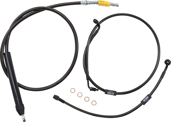 Standard Midnight Braided Handlebar Cable/brake Line Kit Black, 1, nordicamoto.ro