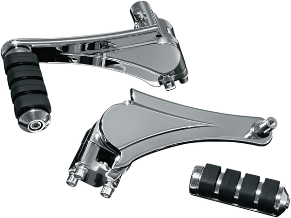 Adjustable Passenger Pegs And Mount Black, Chrome, 5, nordicamoto.ro