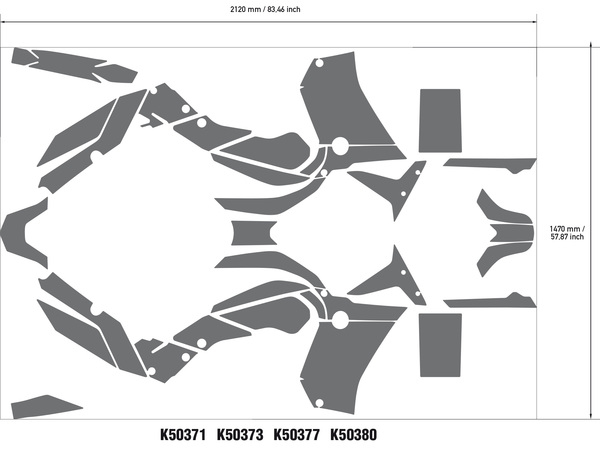 Decal Kit Red, White, 1, nordicamoto.ro