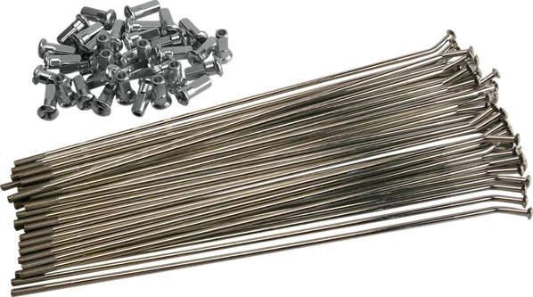 Set de spițe din oțel acoperit MOOSE RACING, argintiu, acoperit, cromat, 1, nordicamoto.ro