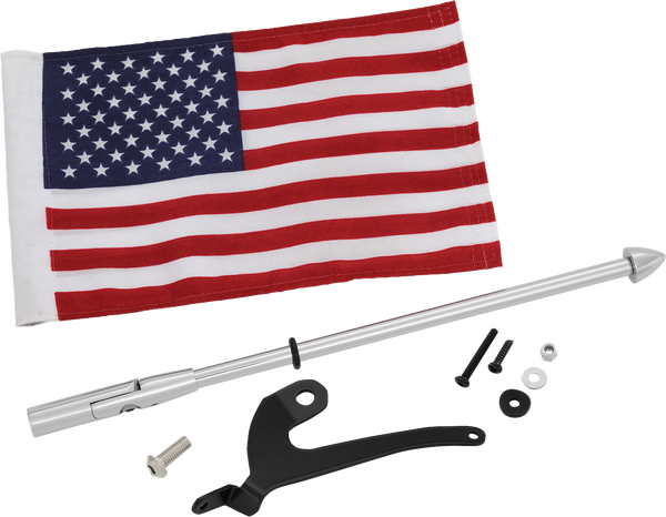 Flag Pole For Can-am Rt With Us Flag Silver, 5, nordicamoto.ro