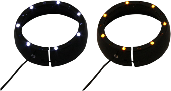 Passing Lamp Lighted Trim Rings Black, 1, nordicamoto.ro