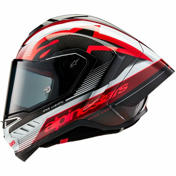 Casca integrala sport ALPINESTARS SUPERTECH R10 CARBON TEAM Negru/Rosu/Alb-4