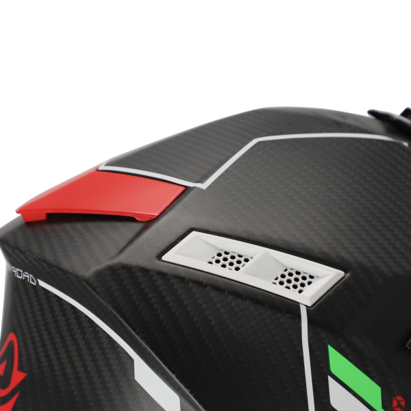 Casca Acerbis Steel Carbon 22-06 Negru/Rosu XXL-2