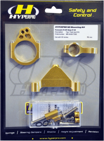 Steering Damper Mounting Kit Gold, 1, nordicamoto.ro