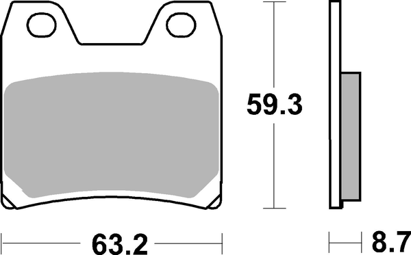 Ls Street Excel Sintered Rear Brake Pads, 2, nordicamoto.ro