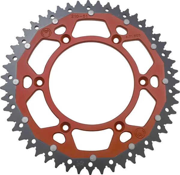 MOOSE RACING Pinion dublu roșu, 1, nordicamoto.ro
