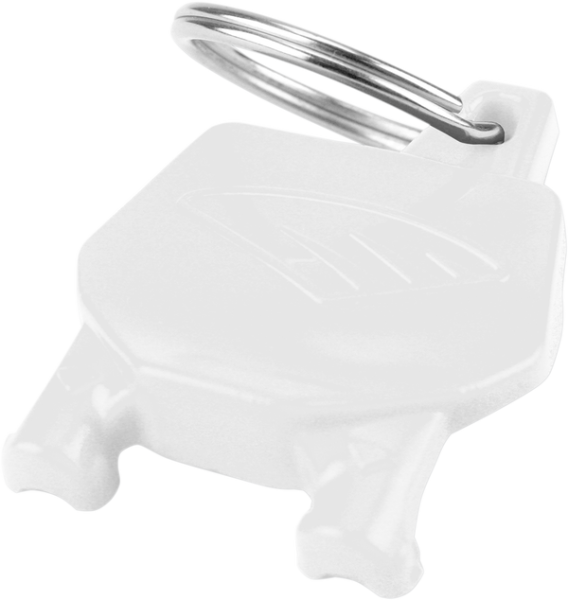 Number Plate Key-ring White-2