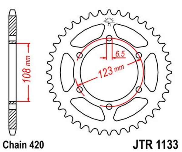 JT SPROCKETS Rear Sprocket Natural -0