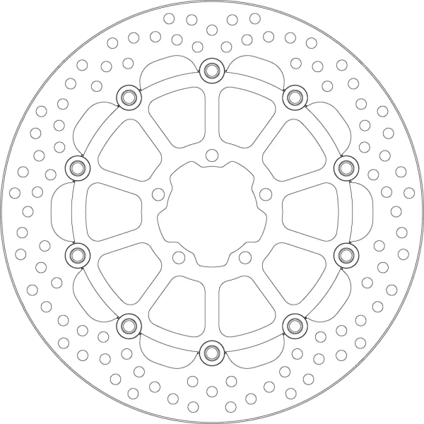 Halo Series Floating Rotor Black, Silver -1