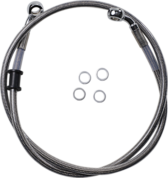 Stainless Steel Brake Line Kit Silver, Clear-coated, 1, nordicamoto.ro