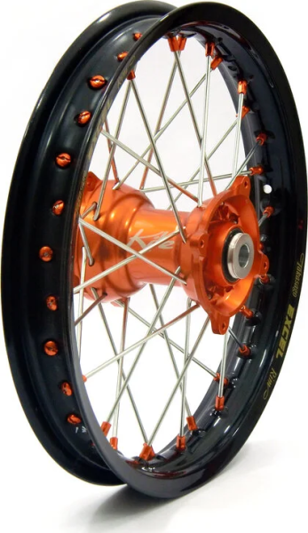 Jantă Elite Mx-en, spițe argintii, negru, portocaliu, argintiu, 1, nordicamoto.ro