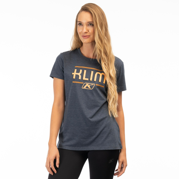 Tricou Dama Klim Kute Corp SS T Heathered Teal - Beach Glass-4