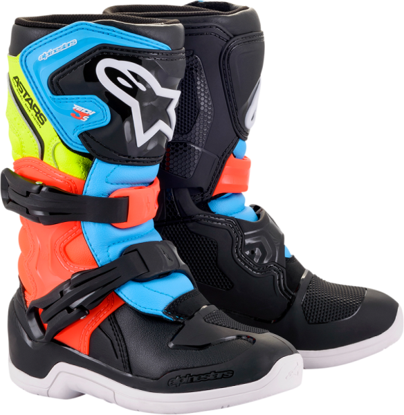 Cizme copii Alpinestars Tech 3S Black/Red/Yellow 13, 2, nordicamoto.ro