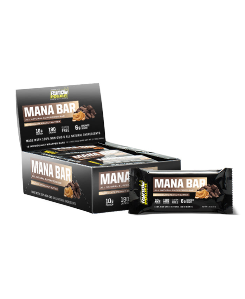 Baton proteic Ryno Power MANA Chocolate Peanut Butter cu ciocolată și unt de arahide, 1, nordicamoto.ro