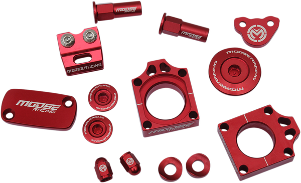 MOOSE RACING Bling Pack Kit Red, Anodized, 1, nordicamoto.ro