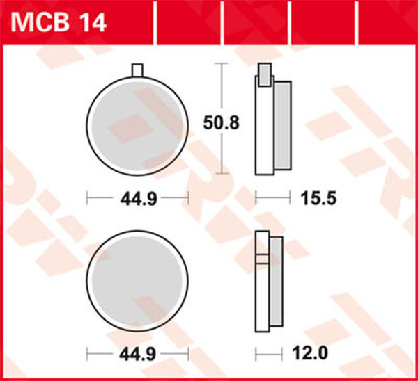 Plăcuțe de frână ceramice universale, 1, nordicamoto.ro